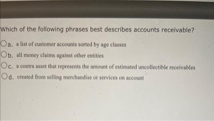 Solved Which of the following phrases best describes | Chegg.com
