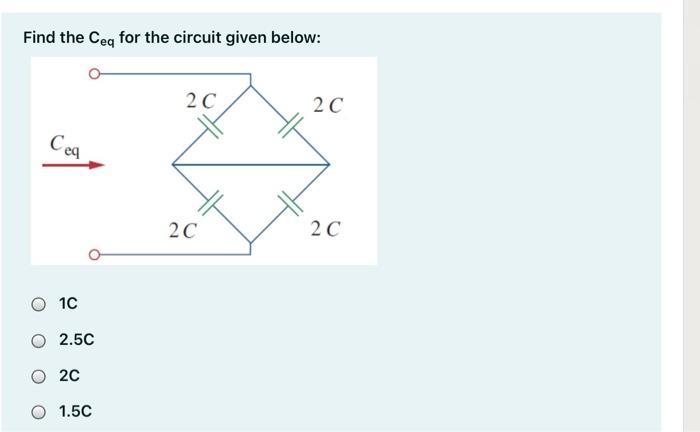 Solved Find the Ceq for the circuit given below: 20 20 Cea | Chegg.com