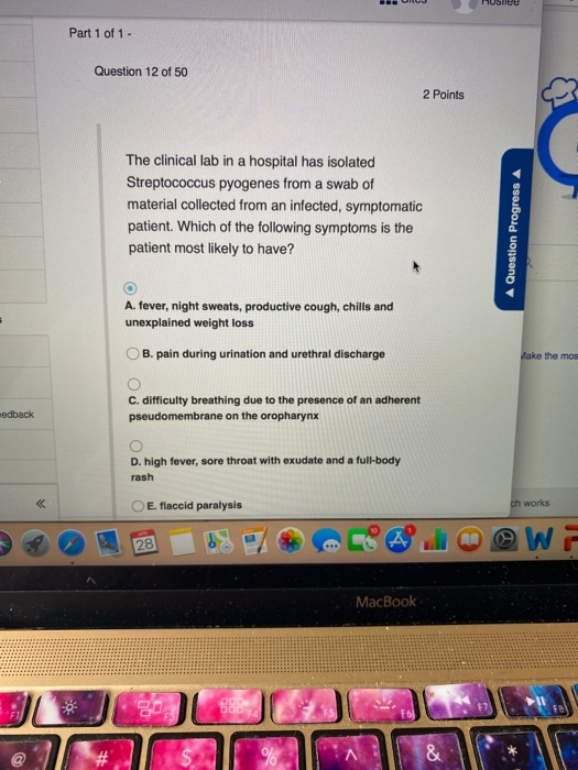 Solved RUSICE Part 1 of 1 - Question 12 of 50 2 Points The | Chegg.com