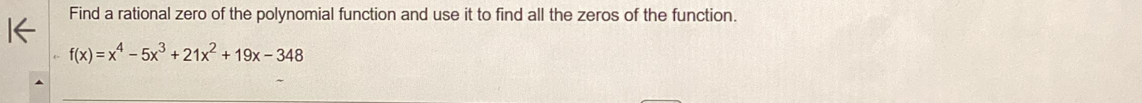 find all rational zeros of the polynomial function