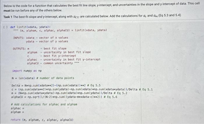 Solved Below is the code for a function that calculates the | Chegg.com