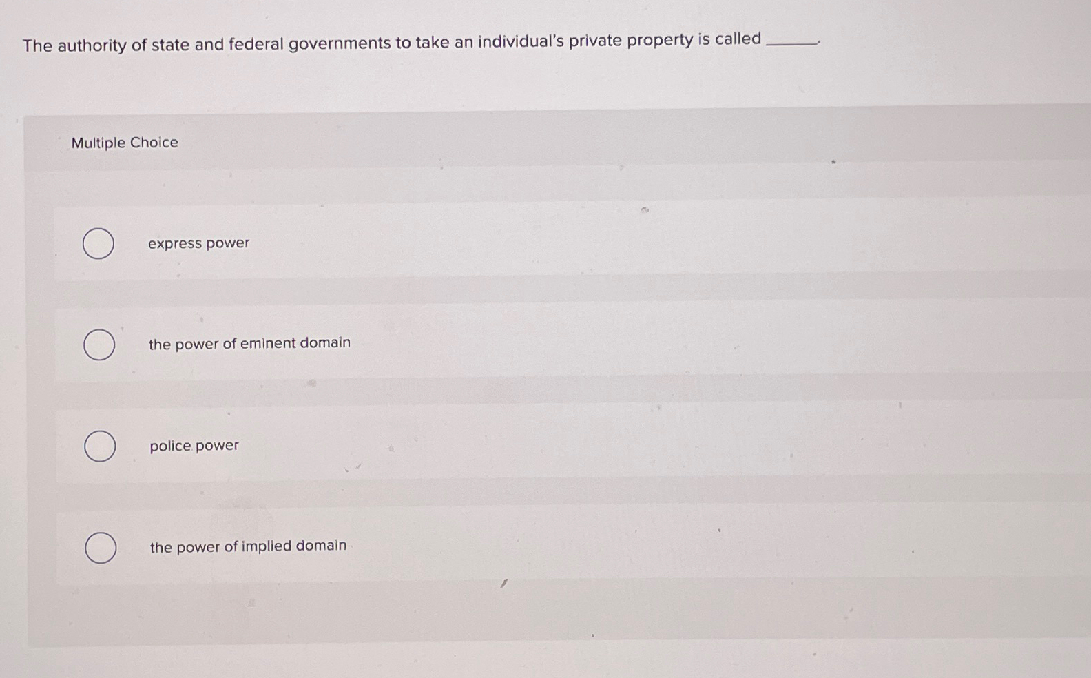 Solved The authority of state and federal governments to | Chegg.com