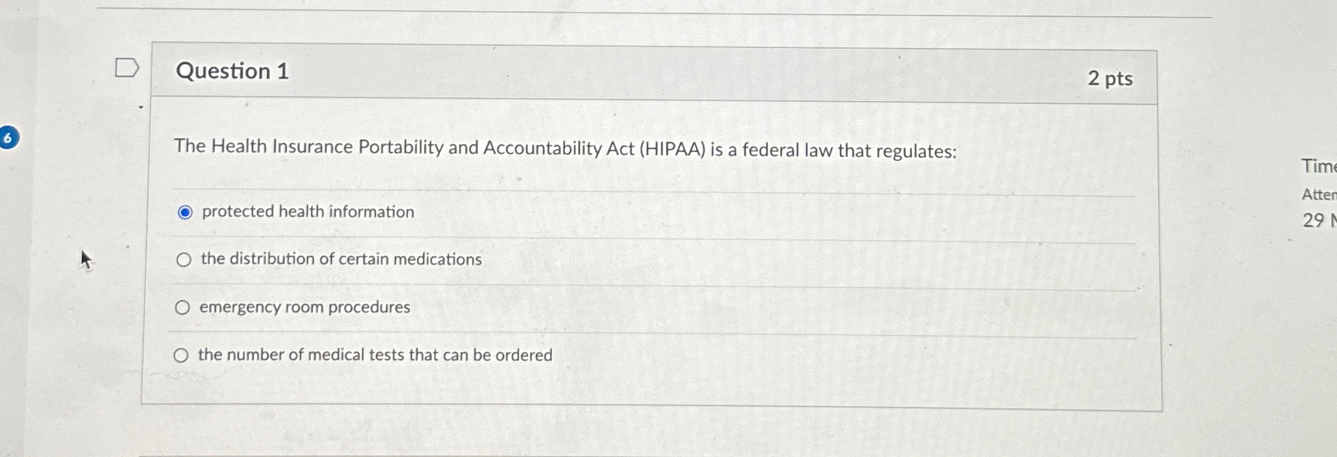 Solved Question 12 ﻿pts6The Health Insurance Portability and | Chegg.com