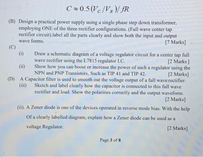 Solved (A) For the FWR topology shown in fig 1.1 a below, | Chegg.com