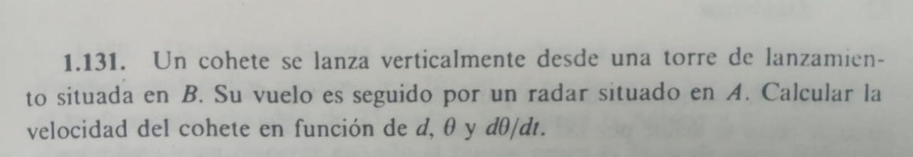 Solved 1.131. ﻿Un Cohete Se Lanza Verticalmente Desde Una | Chegg.com