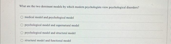Solved What are the two dominant models by which modem