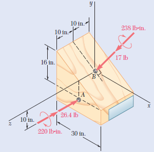 Solved: Two Bolts At A And B Are Tightened By Applying The Forc ...