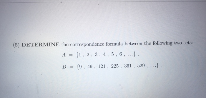 Solved (5) DETERMINE The Correspondence Formula Between The | Chegg.com