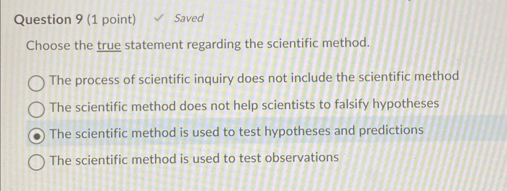 Solved Question 9 (1 ﻿point)SavedChoose the true statement | Chegg.com