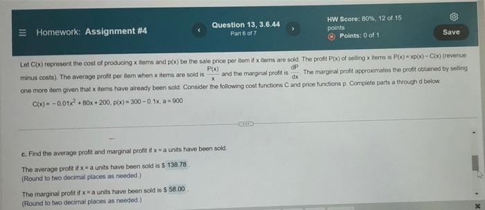 Solved Can someone see my c part to answer the d parts of | Chegg.com