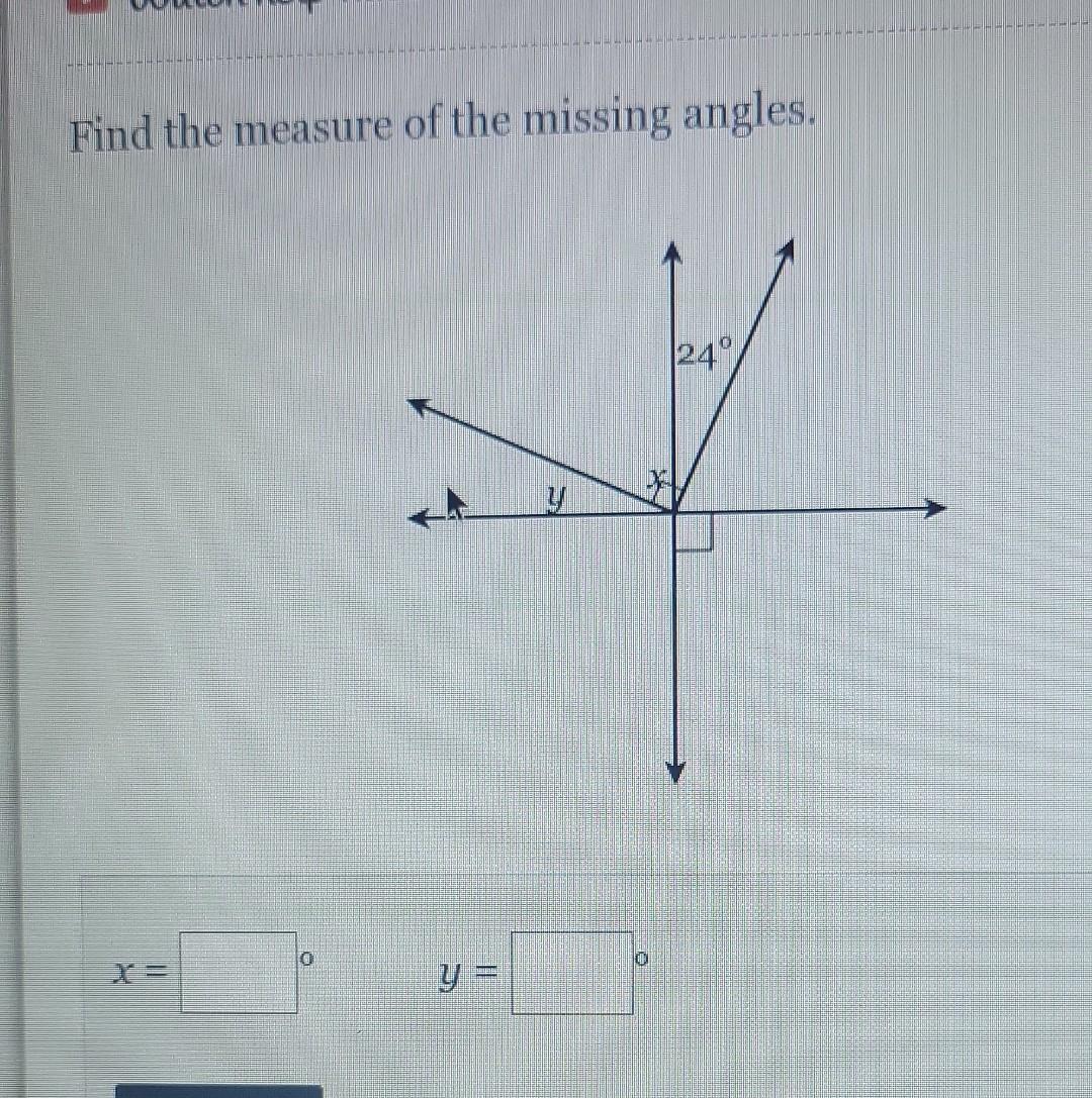 Solved Find the measure of the missing angles. | Chegg.com