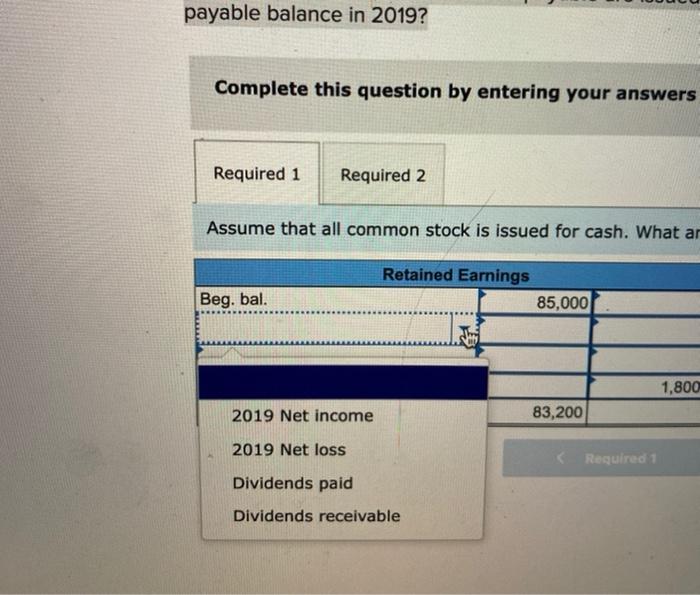 Solved 1. Assume that all common stock is issued for cash.