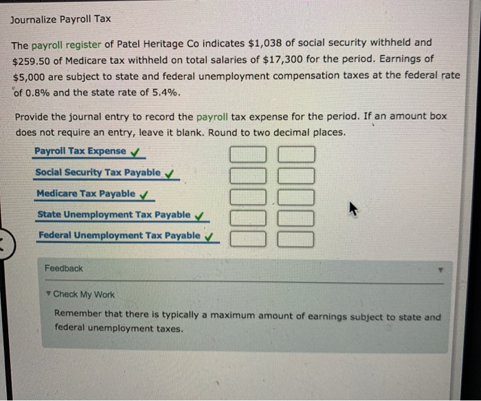 Solved Journalize Period Payroll The Payroll Register Of Chegg