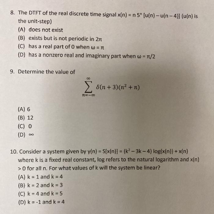 Solved 6 Consider X N With A Dtft X Ei Cos 3w What Chegg Com