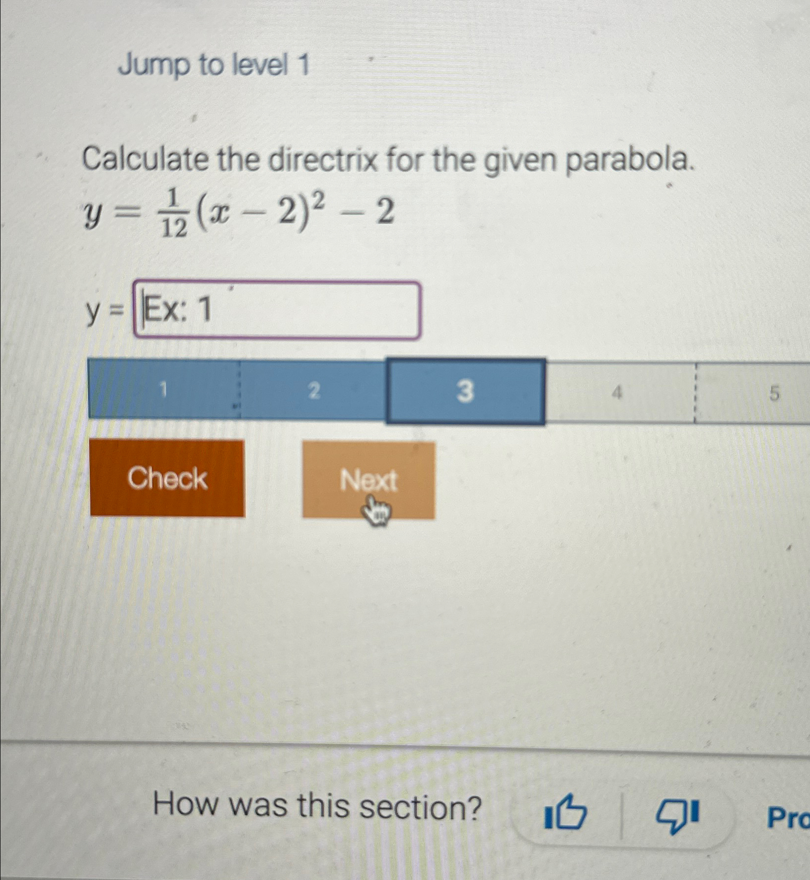 Solved Jump to level 1Calculate the directrix for the given | Chegg.com