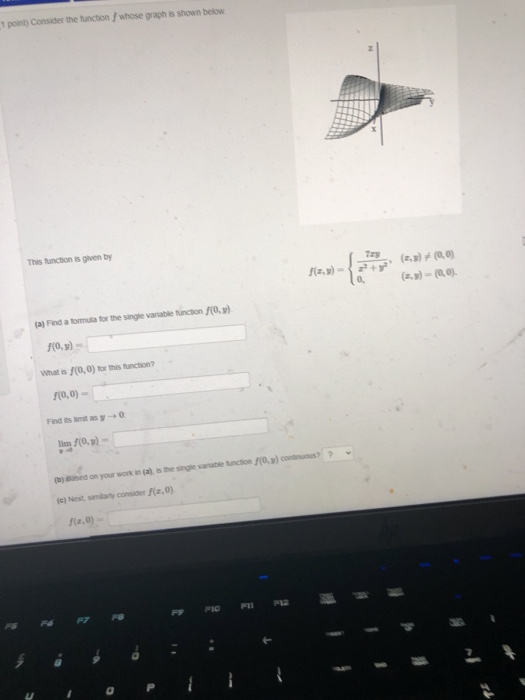 Solved poin Consider the function whose graph is shown | Chegg.com