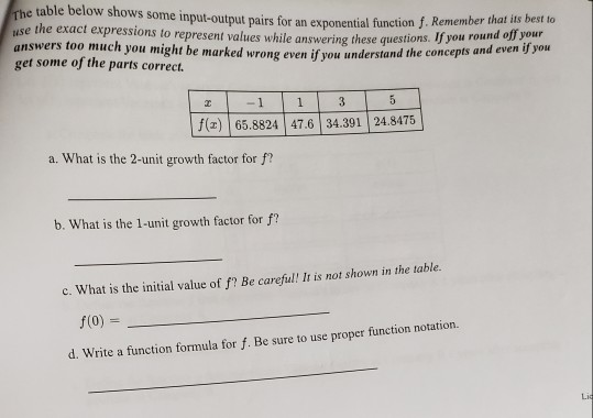 Solved The table below shows some input-output pairs for an | Chegg.com