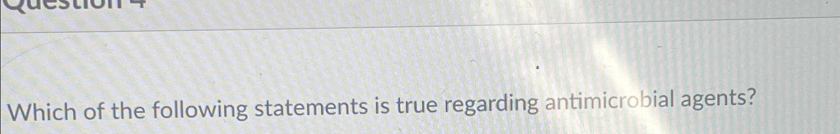 Solved Which of the following statements is true regarding | Chegg.com