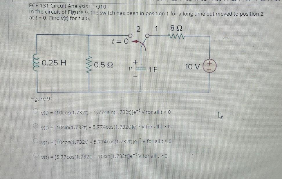 Solved ECE 131 Circuit Analysis I - Q10 In the circuit of | Chegg.com