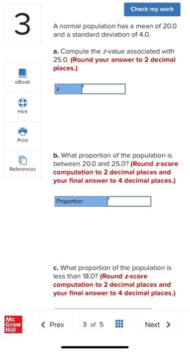 Solved A normal population has a mean of 20.0 and a standard | Chegg.com