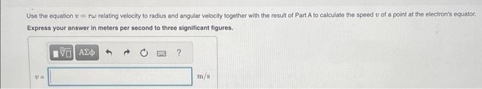 Solved If you treat an electron as a classical rigid sphere | Chegg.com