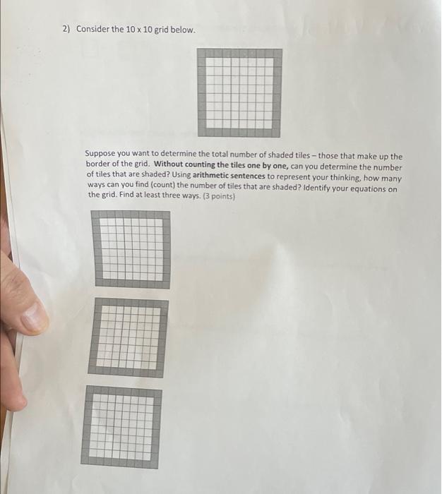 Solved 2) Consider the 10×10 grid below. Suppose you want to | Chegg.com