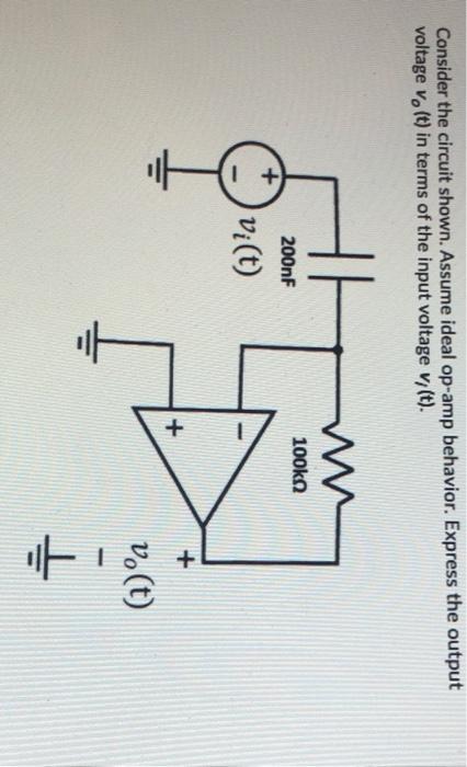 Solved Consider The Circuit Shown. Assume Ideal Op-amp | Chegg.com