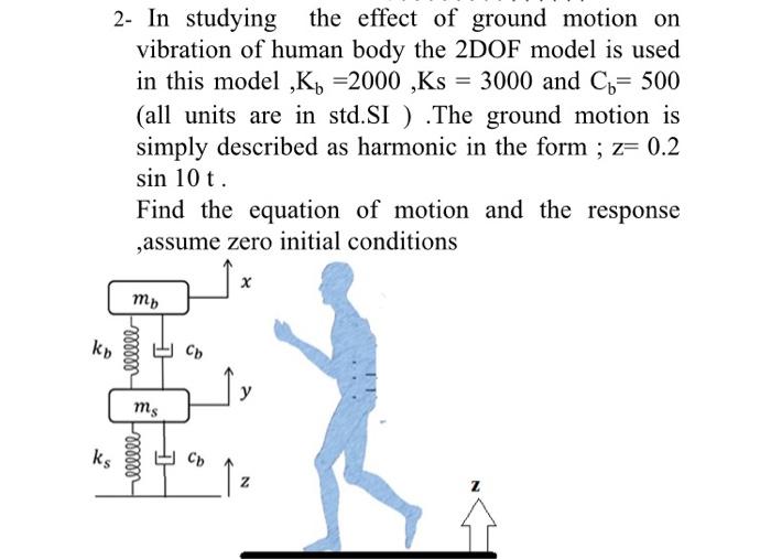 Solved 2- In studying the effect of ground motion on | Chegg.com