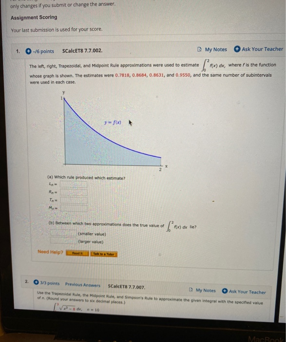 Solved only changes if you submit or change the answer. | Chegg.com