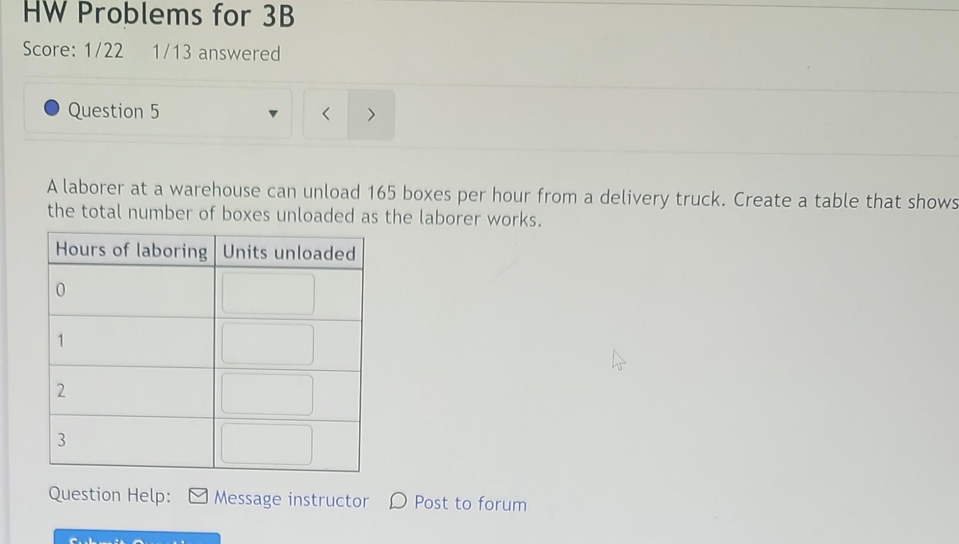 Solved HW Problems for 3B Score: 1/221/13 answered A laborer | Chegg.com