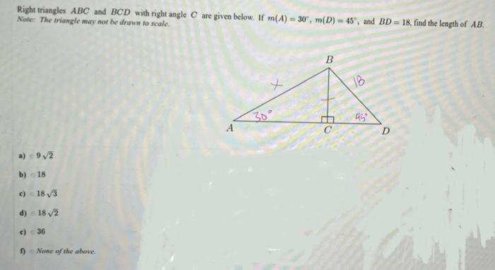 Solved Right Triangles ABC And BCD With Right Angle C Are | Chegg.com