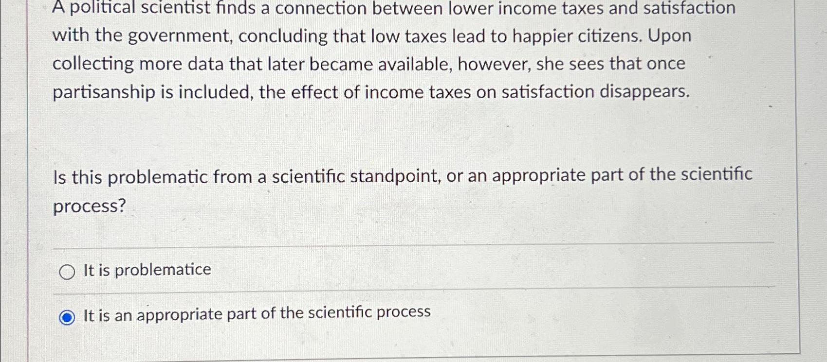 Solved A Political Scientist Finds A Connection Between | Chegg.com