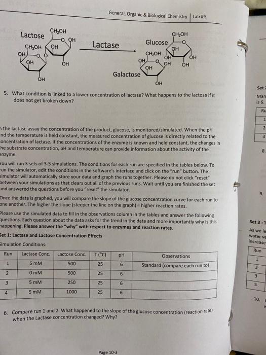 Solved General, Organic & Biological Chemistry Lab #9 | Chegg.com