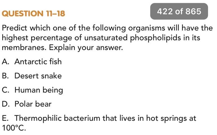 Question 11 18 422 Of 865 Predict Which One Of The Chegg Com