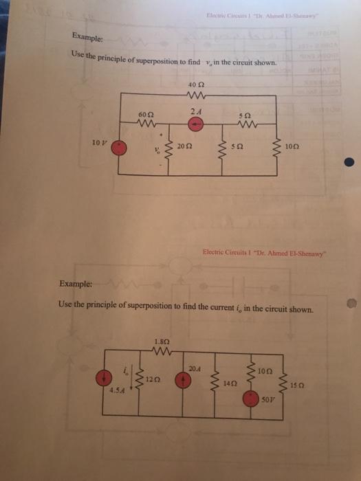 Solved Use the principle of superposition to find in the | Chegg.com