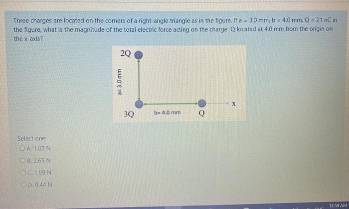 Solved Three identical point charges (+26PC) are placed at | Chegg.com