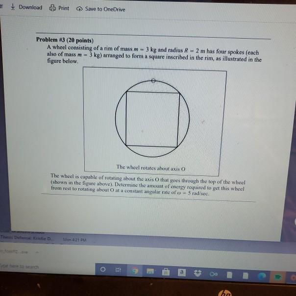 Solved # Download Print Save to OneDrive Problem #3 (20 | Chegg.com