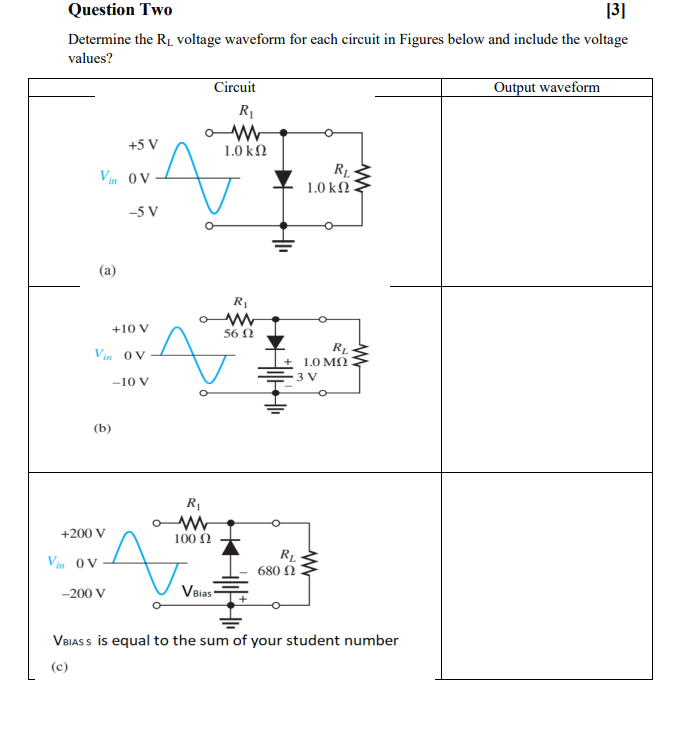 Solved Determine the RL ﻿voltage waveform for each circuit | Chegg.com