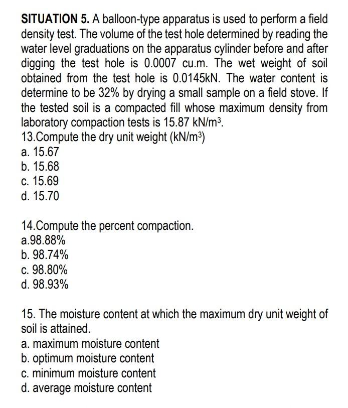 Solved SITUATION 5. A balloon-type apparatus is used to | Chegg.com