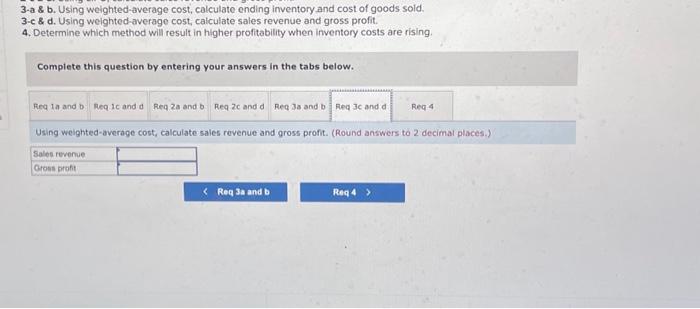 Solved 3. Using weighted-average cost, calculate ending