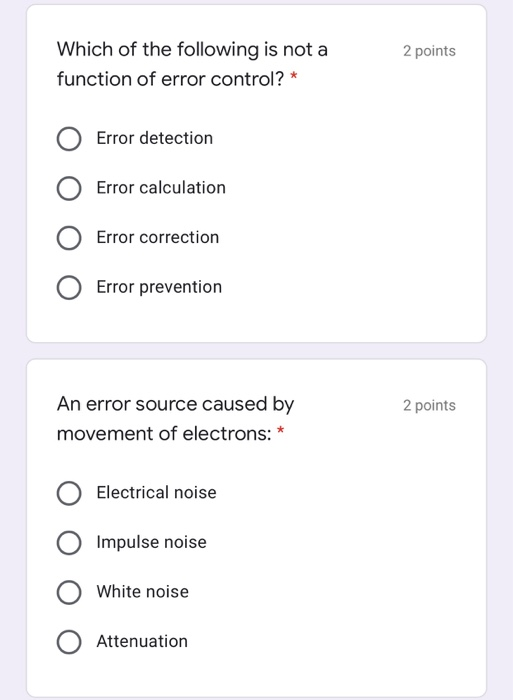 Solved 2 points Which of the following is not a function of | Chegg.com