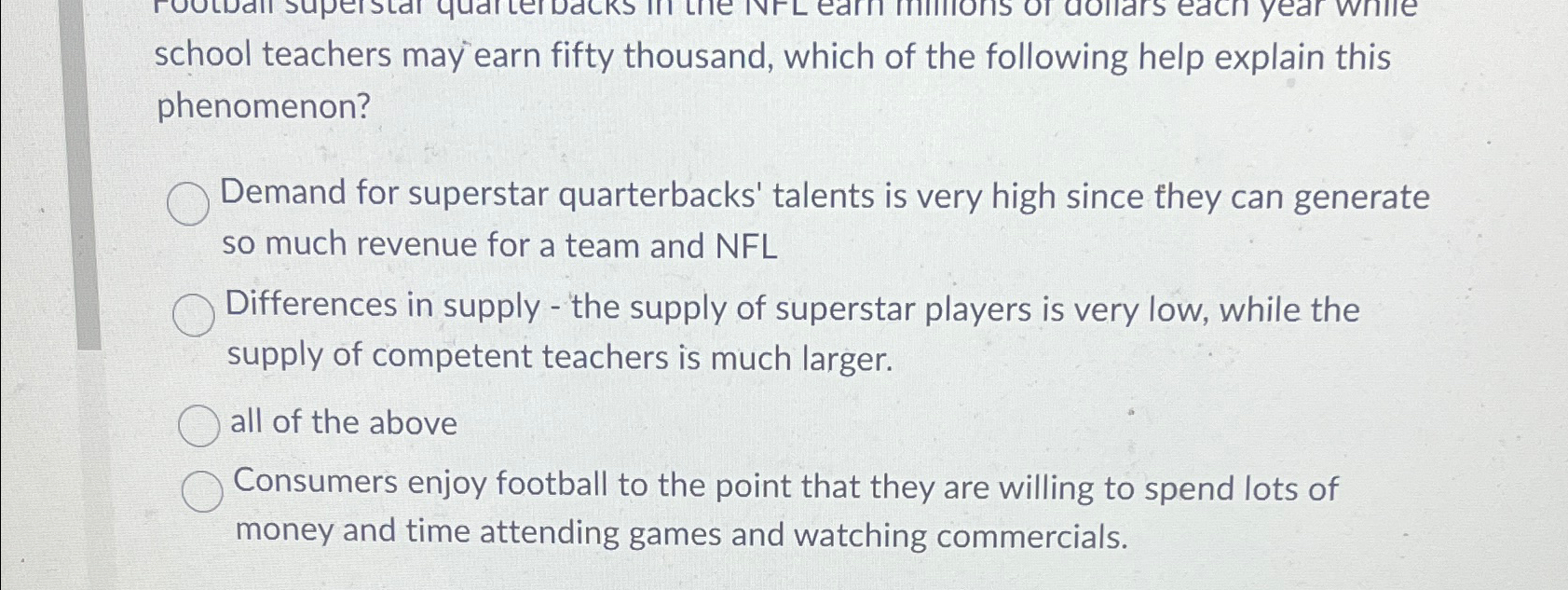 Solved school teachers may earn fifty thousand, which of the