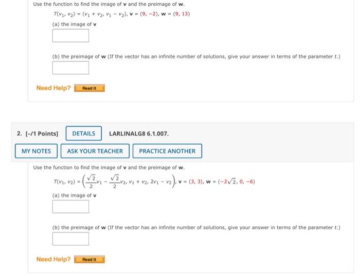 Solved 4 [ 1 Points] Details Larlinalg8 6 1 023 My Notes