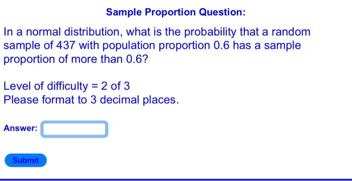 Solved Sample Proportion Question: In a normal distribution, | Chegg.com