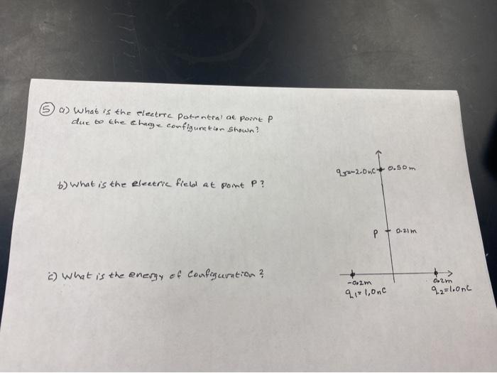 Solved So what is the electric potential at point P due to | Chegg.com