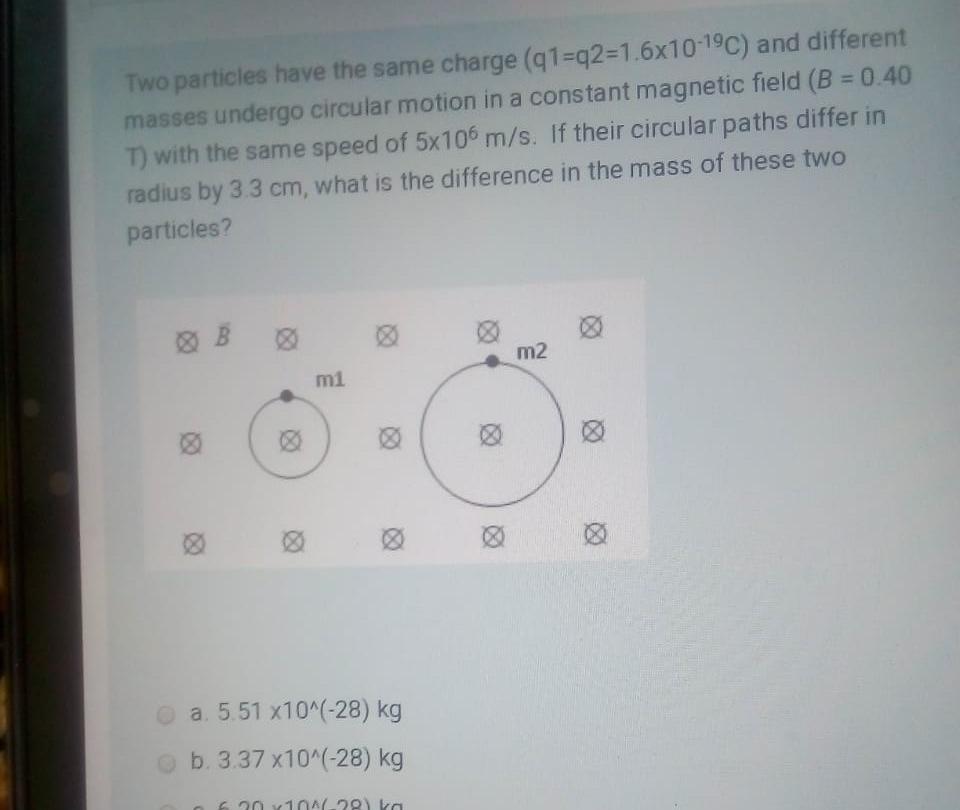 Solved Two particles have the same charge (q1=42=1.6x10-19C) | Chegg.com