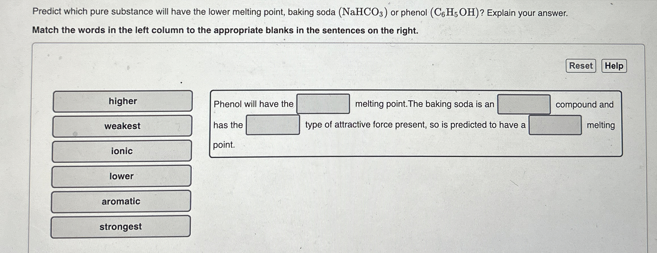 Solved Predict which pure substance will have the lower