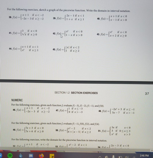 Solved For the following exercises, sketch a graph of the | Chegg.com