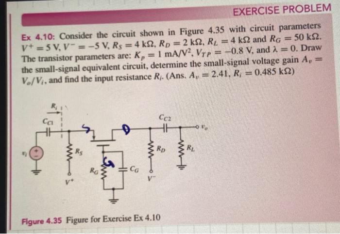Solved Ex 4.10: Consider the circuit shown in Figure 4.35 | Chegg.com