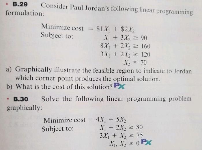 Solved B.2 Solve The Following Linear Programming Problem | Chegg.com